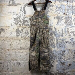 Jerzees Outdoors Camo Insulated Bib Overalls Hunting Workwear Youth Large